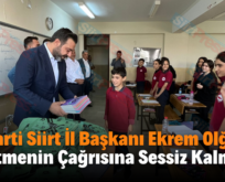 AK Parti Siirt İl Başkanı Ekrem Olğaç, Öğretmenin Çağrısına Sessiz Kalmadı