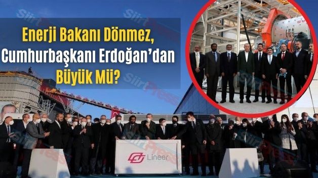 Enerji Bakanı Dönmez, Cumhurbaşkanı Erdoğan’dan Büyük Mü?