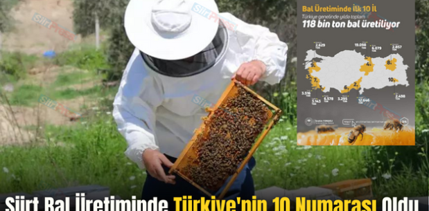 Siirt Bal Üretiminde Türkiye’nin 10 Numarası Oldu