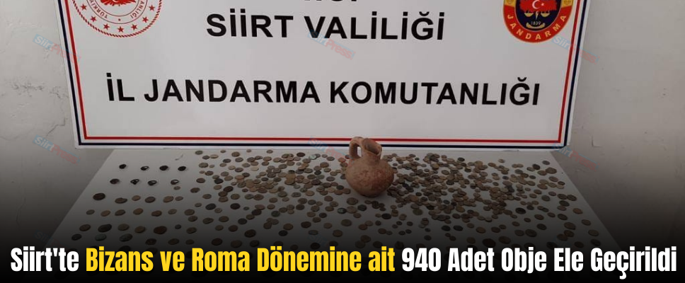 Siirt’te Bizans ve Roma Dönemine ait 940 Adet Obje Ele Geçirildi