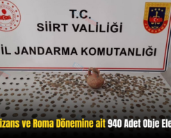 Siirt’te Bizans ve Roma Dönemine ait 940 Adet Obje Ele Geçirildi