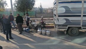 Siirt’te LPG Tüpü Taşıyan Motosiklet İle Pikap Çarpıştı: 1 Yaralı