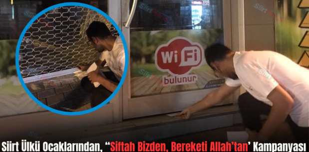 Siirt Ülkü Ocaklarından, “Siftah Bizden, Bereketi Allah’tan’ Kampanyası
