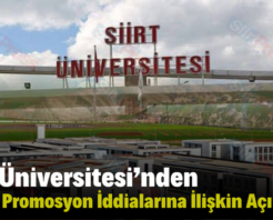 Siirt Üniversitesi’nden Banka Promosyon İddialarına İlişkin Açıklama!