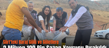 Siirt’teki Baraj Gölü ve Göletlere 2 Milyon 100 Bin Sazan Yavrusu Bırakıldı