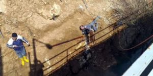 11 KÖYÜ BESLEYEN BORU HATTININ ARIZASI GİDERİLDİ