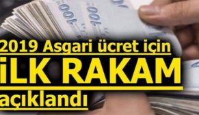 2019 ASGARİ ÜCRET İÇİN İLK RAKAM AÇIKLANDI