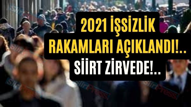 2021 İşsizlik Rakamları Açıklandı!.. Siirt Zirvede!..