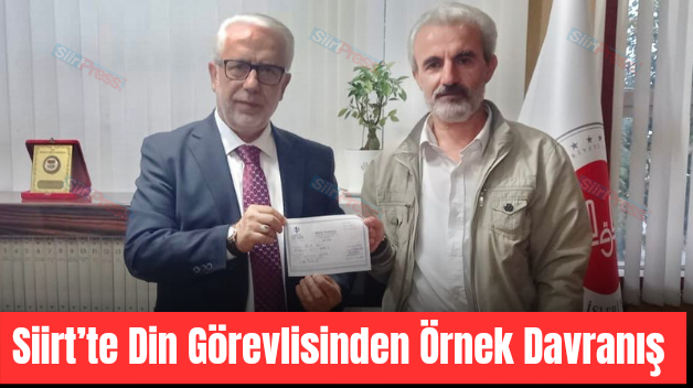 Siirt’te Din Görevlisinden Örnek Davranış