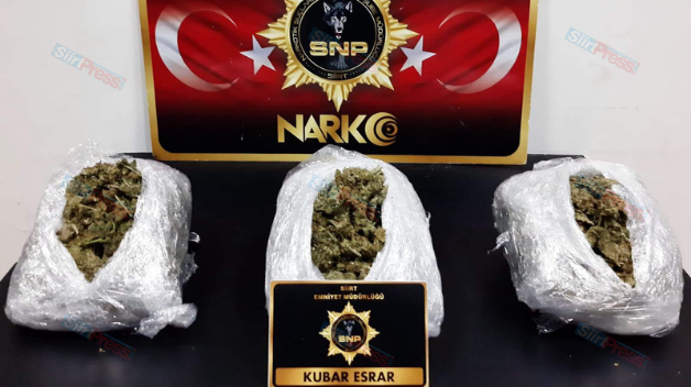 Siirt’te 2 Kilo 400 Gram Esrar Ele Geçirildi