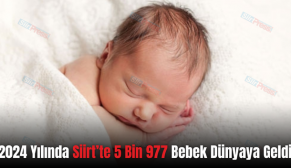 2024 Yılında Siirt’te 5 Bin 977 Bebek Dünyaya Geldi