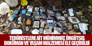 SİİRT’TE TERÖRİSTLERE AİT MÜHİMMAT, ÖRGÜTSEL DOKÜMAN VE YAŞAM MALZEMESİ ELE GEÇİRİLDİ