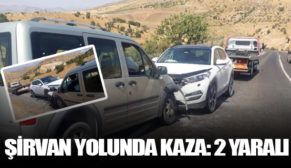 ŞİRVAN YOLUNDA KAZA: 2 YARALI