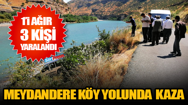 MEYDANDERE KÖY YOLUNDA KAZA: 1’İ AĞIR 3 YARALI