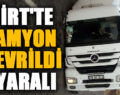 SİİRT’TE KAMYON DEVRİLDİ: 1 YARALI