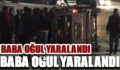 OTOMOBİL TAKLA ATTI BABA OĞUL YARALANDI