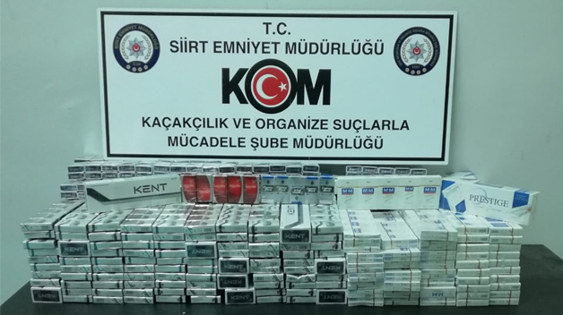 SİİRT’TE KAÇAK SİGARA ELE GEÇİRİLDİ