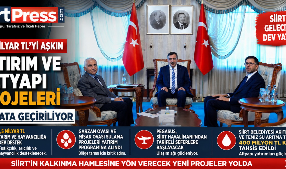 SİİRT’te tarım, ulaşım, altyapı ve sulama alanlarında kentin ekonomik ve