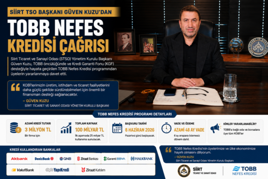 Siirt Ticaret ve Sanayi Odası (STSO) Yönetim Kurulu Başkanı Güven