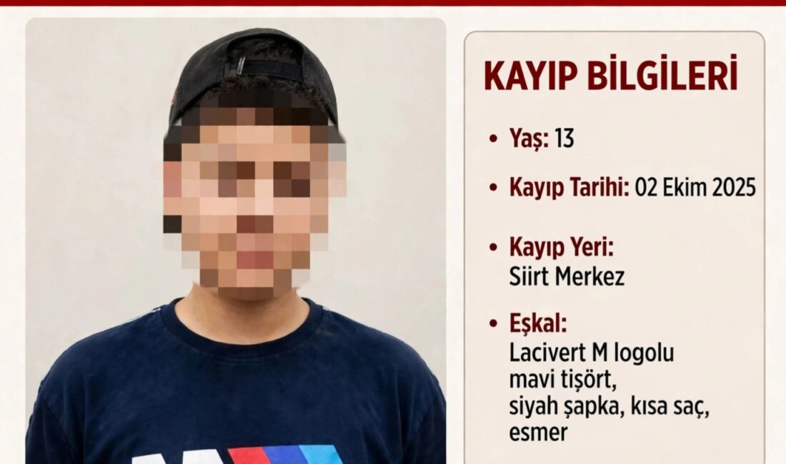 Siirt'te 13 yaşındaki Miraç Aktaş’tan dün akşam saat 22.00’den bu