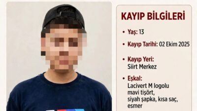 Siirt'te 13 yaşındaki Miraç Aktaş’tan dün akşam saat 22.00’den bu