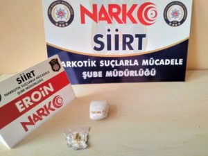 Siirt Emniyet Müdürlüğü Narkotik Suçlarla Mücadele Şube ekiplerince “Uyuşturucu Madde