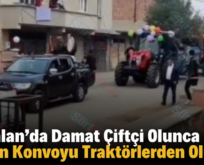 Kurtalan’da Damat Çiftçi Olunca Düğün Konvoyu Traktörlerden Oluştu