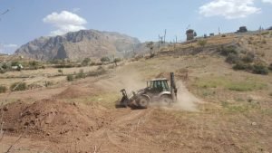 Siirt’in Pervari ilçesine bağlı Beğendik Belde Belediyesi tarafından yapımına başlanılan