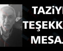 AÇIKGÖZ AİLESİNDEN TAZİYE TEŞEKKÜR MESAJI