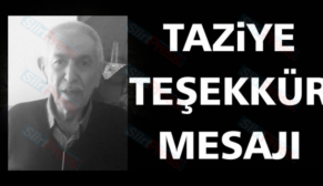 AÇIKGÖZ AİLESİNDEN TAZİYE TEŞEKKÜR MESAJI