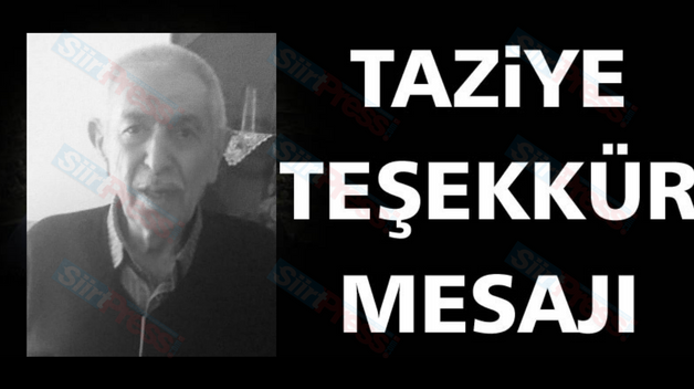 AÇIKGÖZ AİLESİNDEN TAZİYE TEŞEKKÜR MESAJI