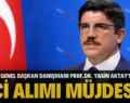 AK PARTİ GENEL BAŞKAN DANIŞMANI PROF.DR. YASİN AKTAY’DAN İŞÇİ ALIMI MÜJDESİ!.