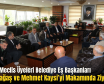 AK Parti Meclis Üyeleri Belediye Eş Başkanları Sofya Alağaş ve Mehmet Kaysi’yi Makamında Ziyaret Etti