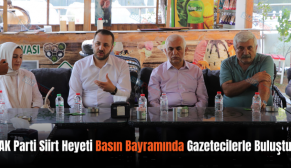 AK Parti Siirt Heyeti Basın Bayramında Gazetecilerle Buluştu