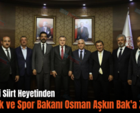 AK Parti Siirt Heyetinden Gençlik ve Spor Bakanı Osman Aşkın Bak’a Ziyaret