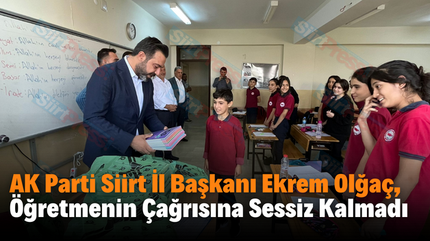 AK Parti Siirt İl Başkanı Ekrem Olğaç, Öğretmenin Çağrısına Sessiz Kalmadı