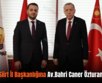 AK Parti Siirt İl Başkanlığına Av.Bahri Caner Özturan Getirildi