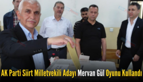 AK Parti Siirt Milletvekili Adayı Mervan Gül Oyunu Kullandı