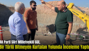 AK Parti Siirt Milletvekili Gül, Bir Türlü Bitmeyen Kurtalan Yolunda İnceleme Yaptı