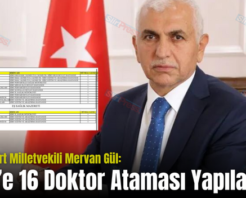 AK Parti Siirt Milletvekili Mervan Gül: “Siirt’e 16 Doktor Ataması Yapılacak”