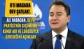 ALİ BABACAN, DEVA PARTİSİ’NİN SEÇİMLERE KENDİ ADI VE LOGOSUYLA GİRECEĞİNİ AÇIKLADI