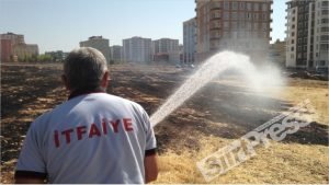 Siirt Devlet Hastanesinin arka kısmındaki yaklaşık 10 dönümlük arazide çıkan