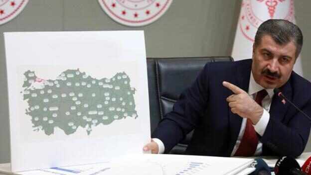 Sağlık Bakanı Fahrettin Koca, illere göre her 100 bin kişide