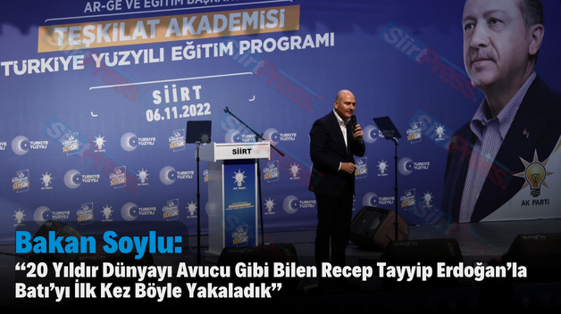 Bakan Soylu: “20 Yıldır Dünyayı Avucu Gibi Bilen Recep Tayyip Erdoğan’la Batı’yı İlk Kez Böyle Yakaladık”