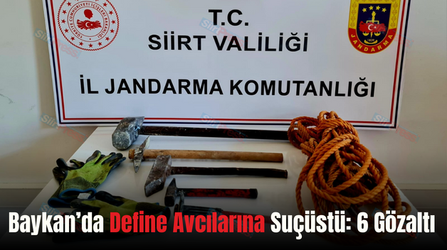 Baykan’da Define Avcılarına Suçüstü: 6 Gözaltı