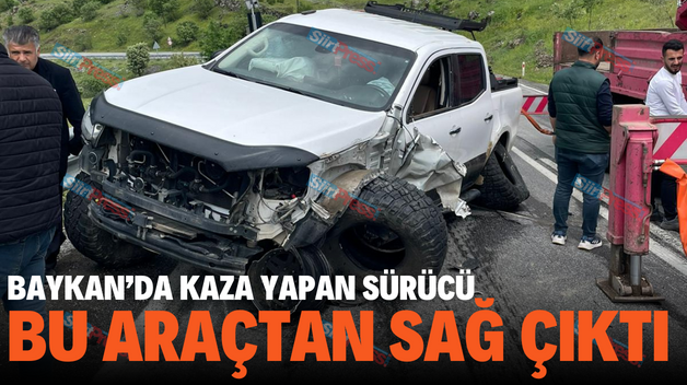 BAYKAN’DA KAZA YAPAN SÜRÜCÜ BU ARAÇTAN SAĞ ÇIKTI