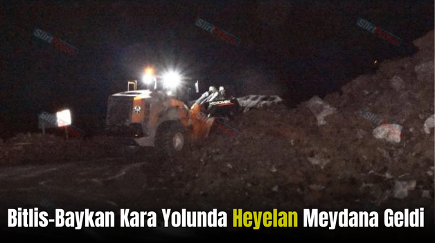 Bitlis-Baykan Kara Yolunda Heyelan Meydana Geldi