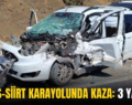 BİTLİS-SİİRT KARAYOLUNDA KAZA: 3 YARALI