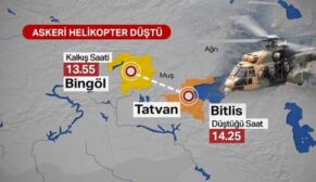 BİTLİS TATVAN’DA ASKERİ HELİKOPTER DÜŞTÜ: 9 ŞEHİT