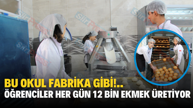 Bu Okul Fabrika Gibi!.. Öğrenciler Her Gün 12 Bin Ekmek Üretiyor